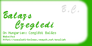 balazs czegledi business card